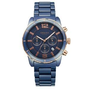 Obaku Men's Falk Blue Dial Watch - V278GCSLCL